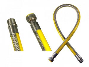 flexibilná pripojovacia hadica na plyn v súlade s EN 14800:2007, 1/2×1/2 FF, dĺžka 50cm Flexi hadice na plyn www.PlynoveHadice.sk